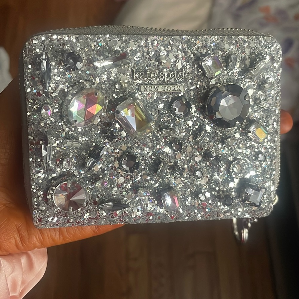 Kate Spade Silver Jeweled Wallet